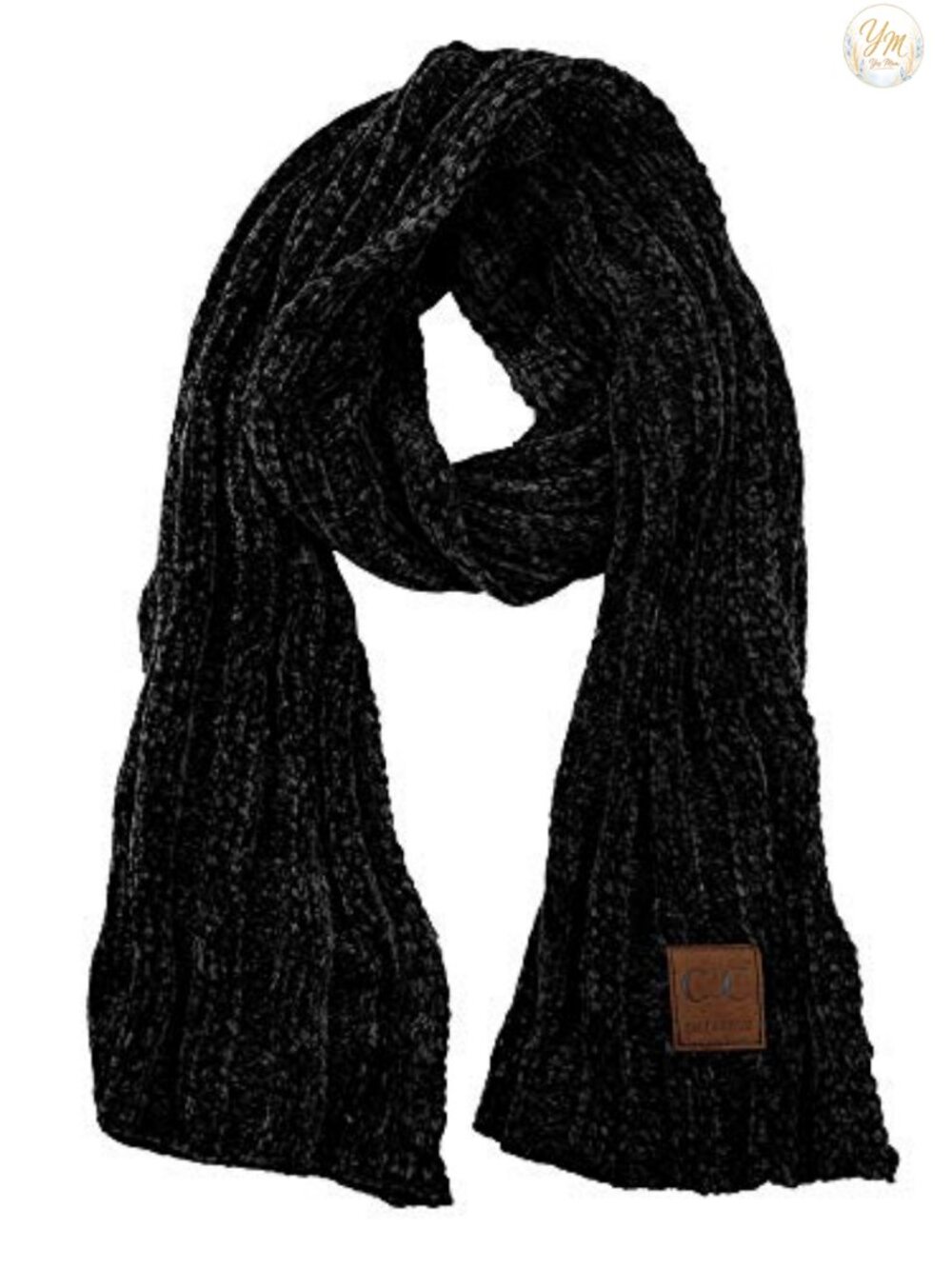 Ultra Soft Chenille Ribbed Knit Shawl Wrap Scarf
